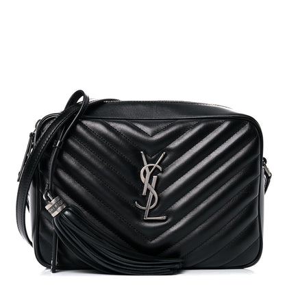 Saint Laurent Calfskin Matelasse Monogram Lou Camera Bag Black 1 of 10