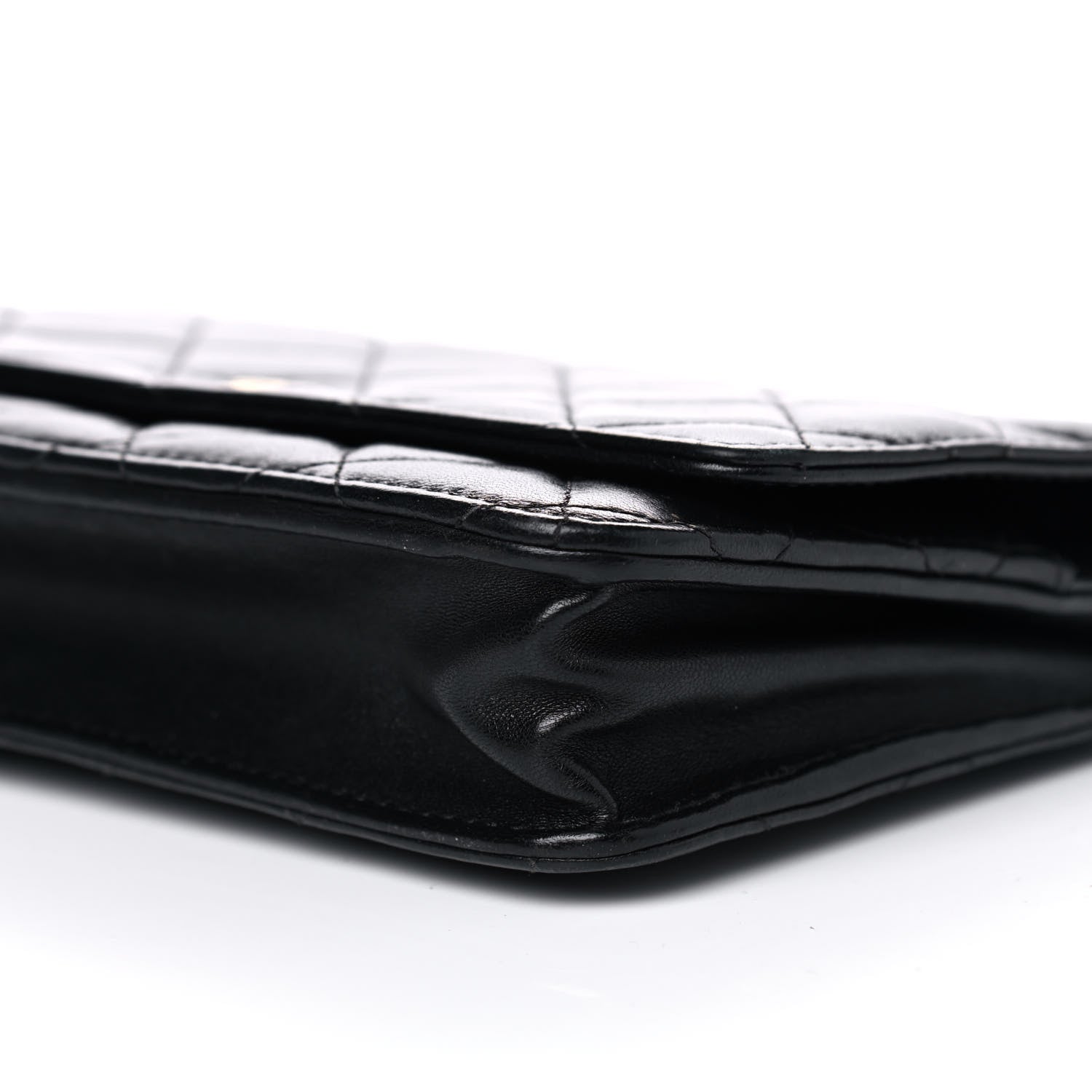 Chanel Lambskin Quilted Wallet On Chain WOC Black 7 of 11