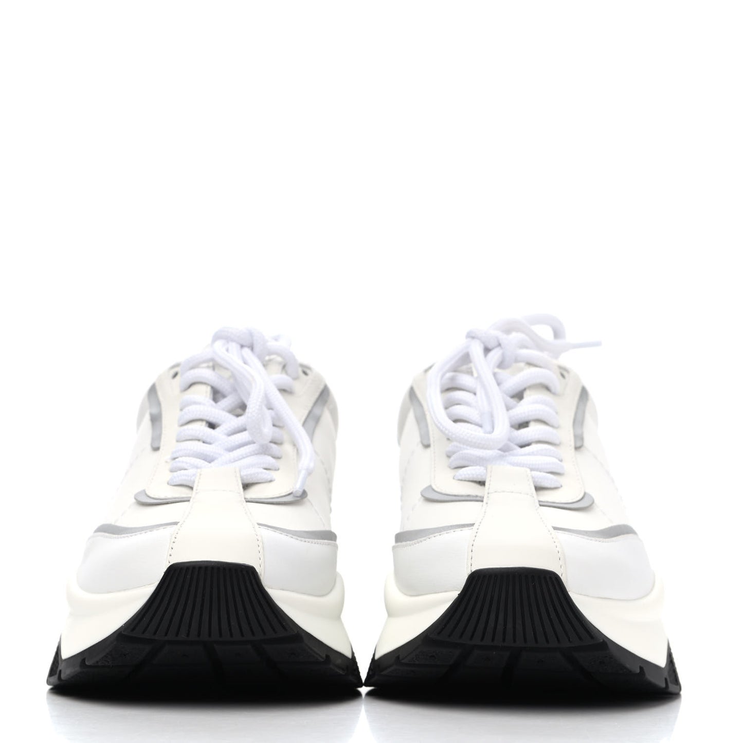 Calfskin Neoprene Raine Sneakers 37 White