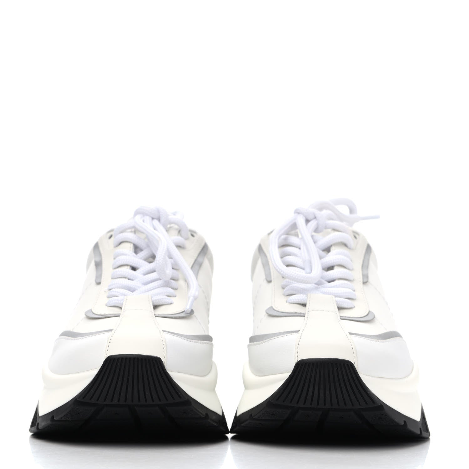 Jimmy Choo Calfskin Neoprene Raine Sneakers 37 White 2 of 4