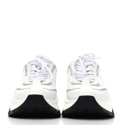 Jimmy Choo Calfskin Neoprene Raine Sneakers 37 White 2 of 4