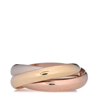 Cartier 18K Pink Yellow White Gold Classic Les Must De Trinity Ring 53 6.25 4 of 5