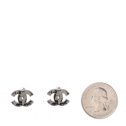 Chanel Ruthenium Globe CC Earrings 2 of 5