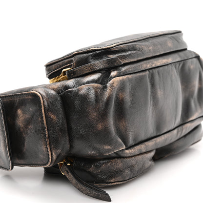 Miu Miu Distressed Nappa Pocket Bag  Sand Coffee 9 of 10