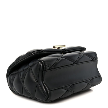 Louis Vuitton Lambskin Malletage Top Handle GO-14 MM Black 4 of 10