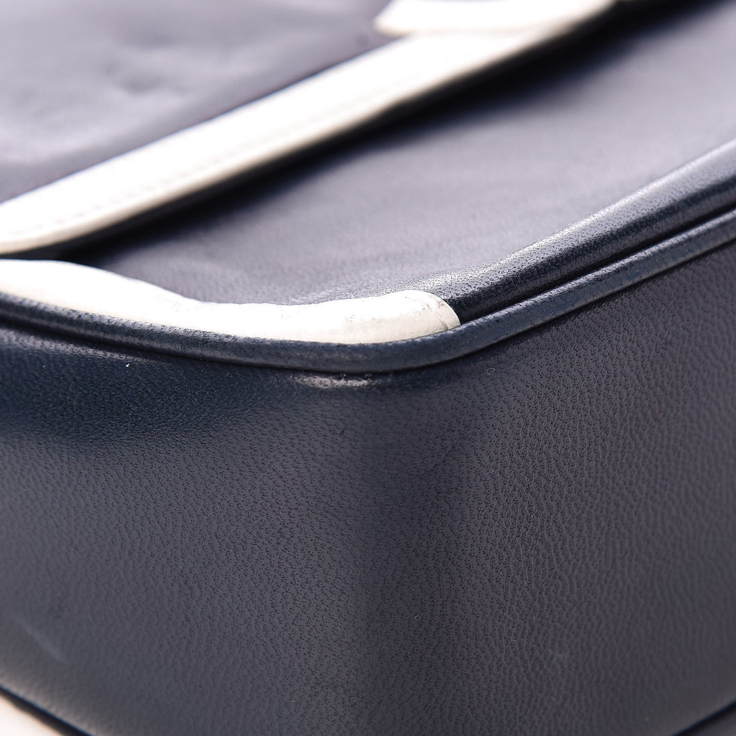 Lambskin Tassel Camera Case Navy White