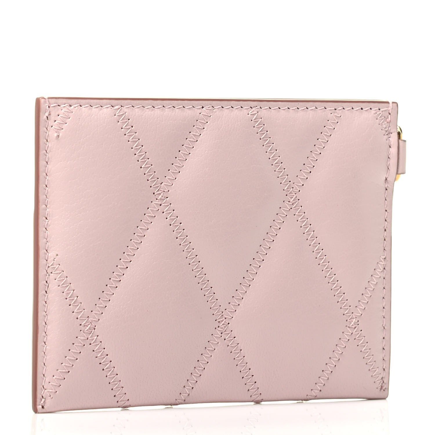 Givenchy Goatskin Diamond Quilted GV3 Card Holder Pink 2 of 4