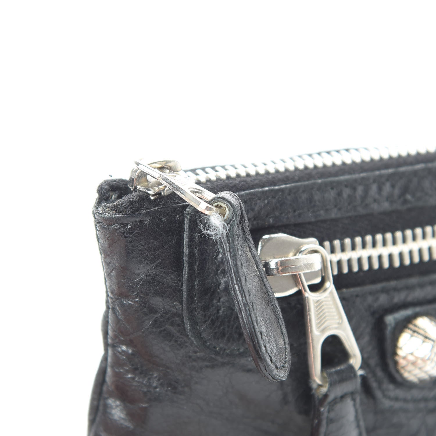 Balenciaga Agneau Giant 12 Silver Hardware M Porte-Monnaie Coin Purse Black 8 of 8