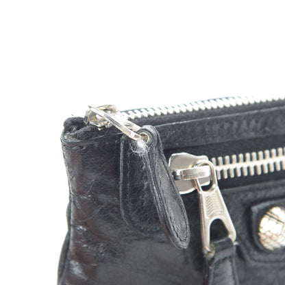 Balenciaga Agneau Giant 12 Silver Hardware M Porte-Monnaie Coin Purse Black 8 of 8