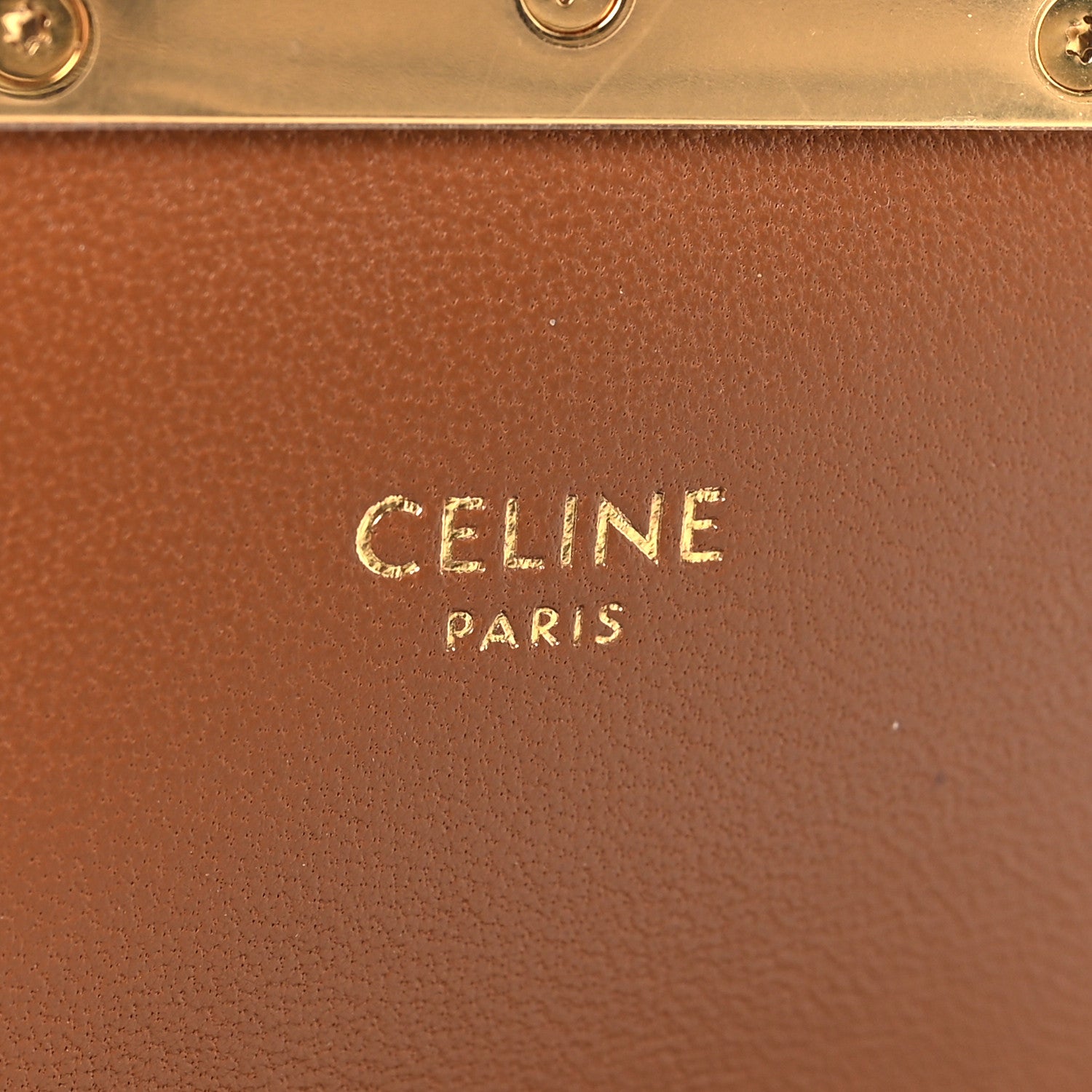 Celine Textile Natural Calfskin Teen Triomphe White Tan 6 of 10