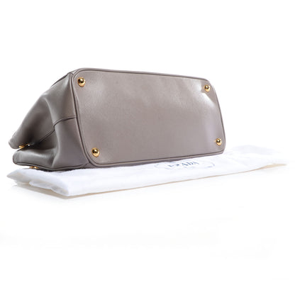 Prada Saffiano Lux Medium Double Zip Tote Argilla 4 of 10