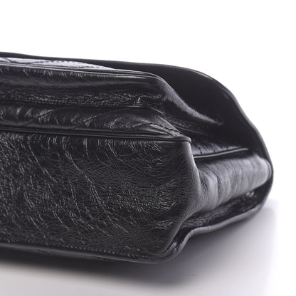 Saint Laurent Crinkled Calfskin Matelasse Monogram Large Niki Chain Satchel Black 9 of 9