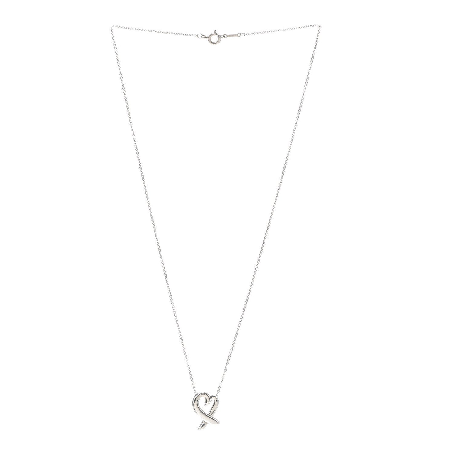 Sterling Silver Small Paloma Picasso Loving Heart Pendant Necklace