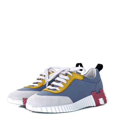 Hermes Technical Canvas Suede Goatskin Bouncing Sneakers 37 3 of 7