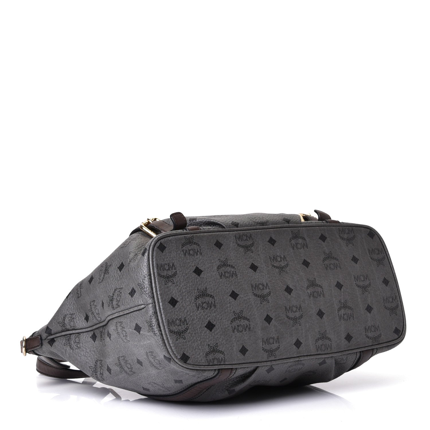 MCM Visetos Medium Essentials Shopper Tote Phantom Grey 7 of 11