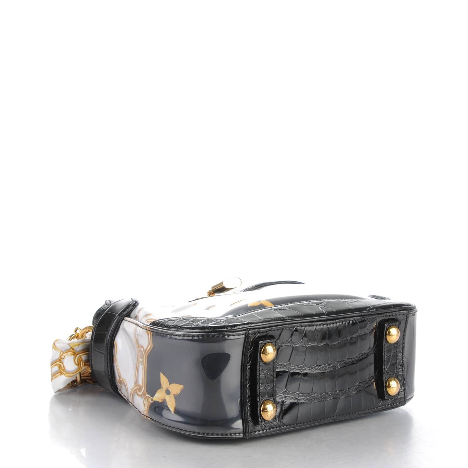 Louis Vuitton Alligator Monogram Charms Linda Scarf Bag Black 4 of 7