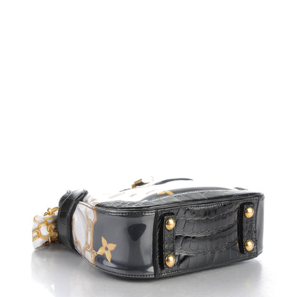 Louis Vuitton Alligator Monogram Charms Linda Scarf Bag Black 4 of 7