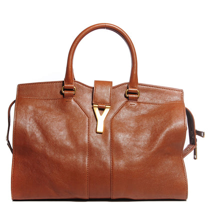 Saint Laurent Leather Medium Cabas Chyc Whiskey 1 of 9