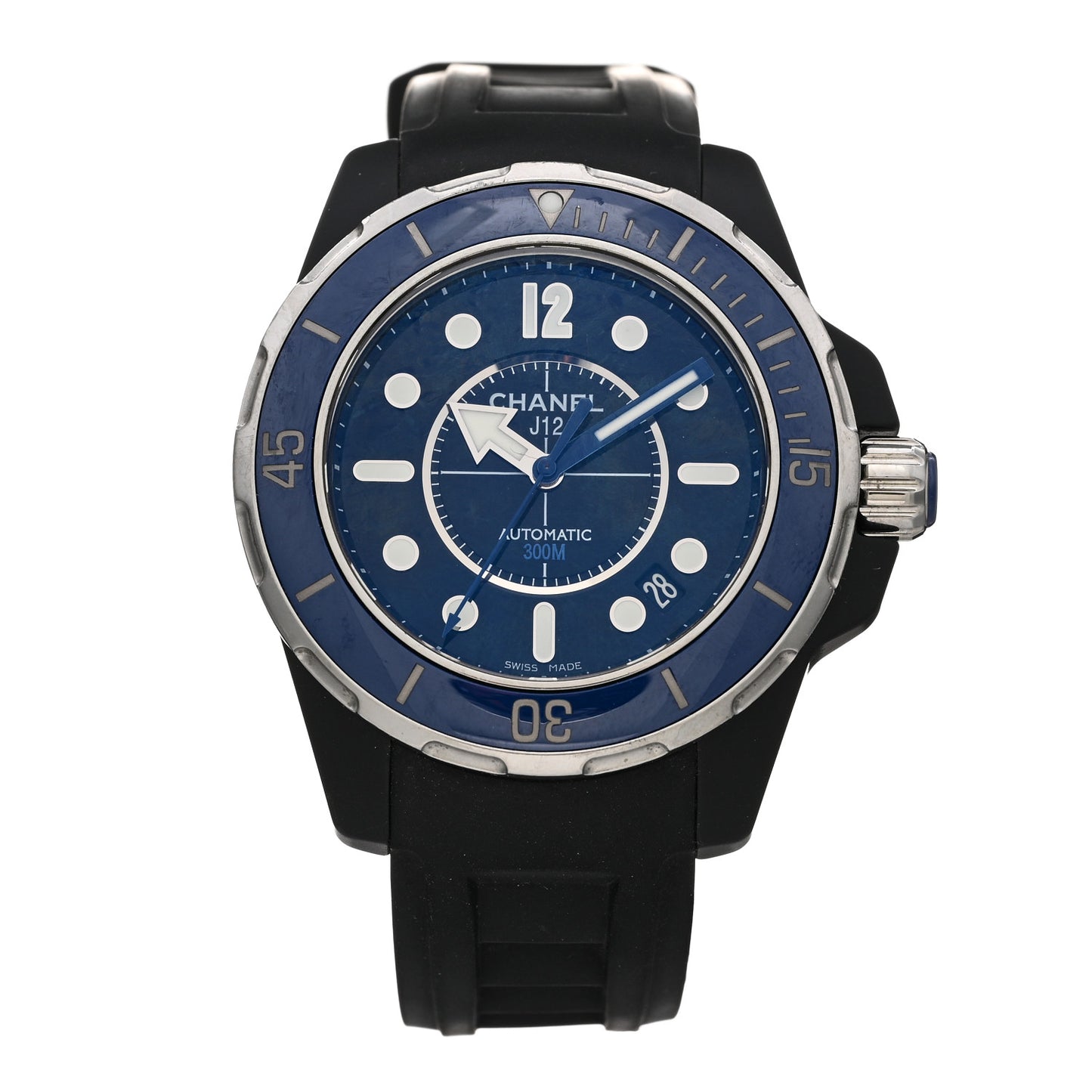 Stainless Steel Ceramic Rubber 41mm J12 Marine Automatic Watch Black