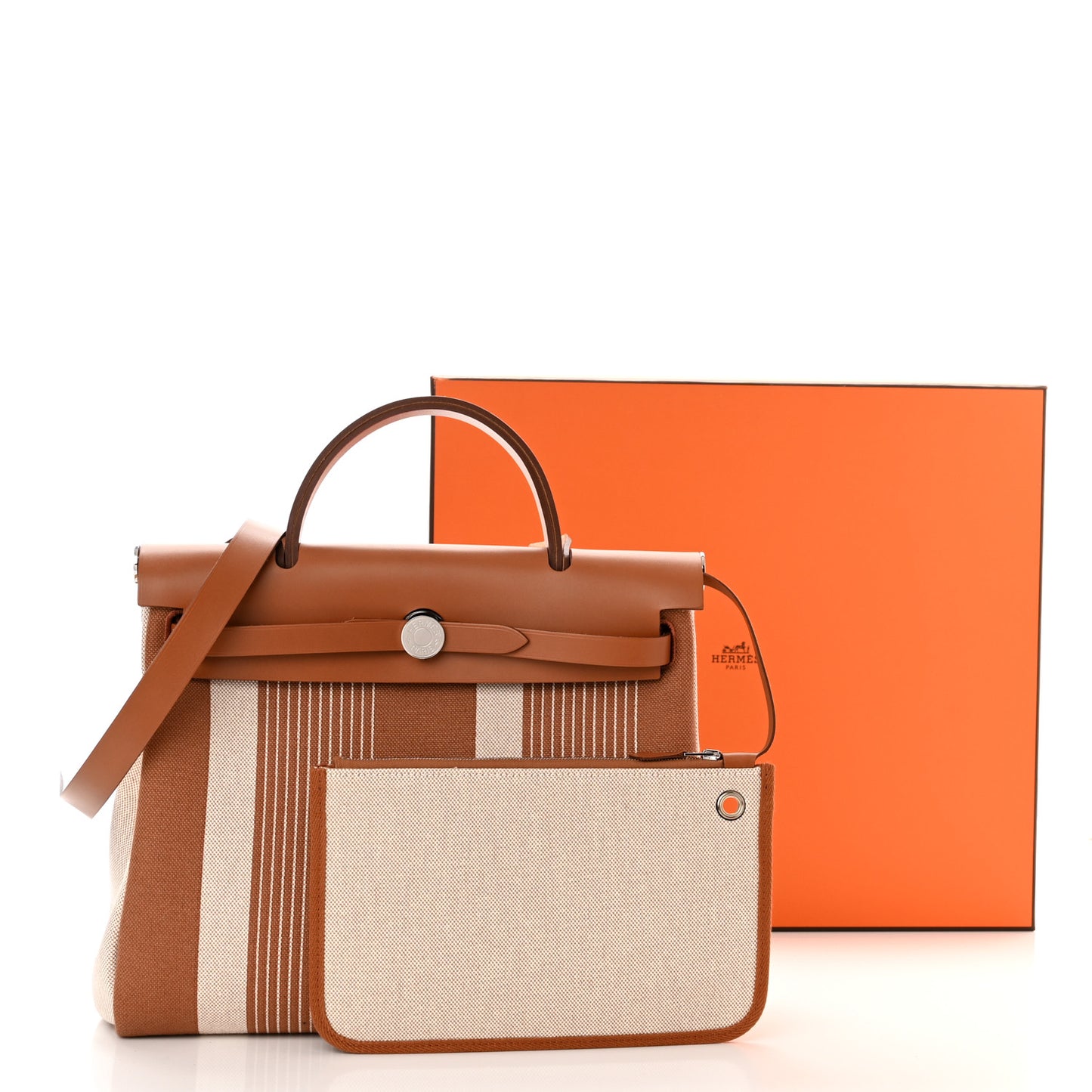Vache Hunter Toile H Vibration Herbag Zip Retourne 31 PM Fauve Ecru Beige