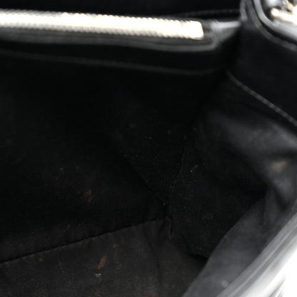 Saint Laurent Grain de Poudre Calfskin Y Quilted Monogram Medium Loulou Chain Satchel Black 13 of 16
