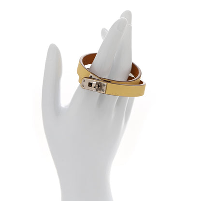 Hermes Swift Mini Kelly Double Tour Bracelet T2 Jaune Poussin 2 of 7