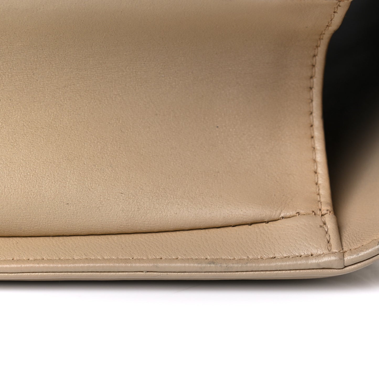 Lambskin Quilted New Medium Boy Flap Beige