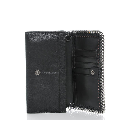 Stella McCartney Shaggy Deer Falabella Flap Wallet Black 6 of 8