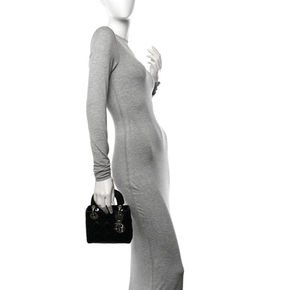 Christian Dior Lambskin Cannage Mini Lady Dior Black 2 of 10