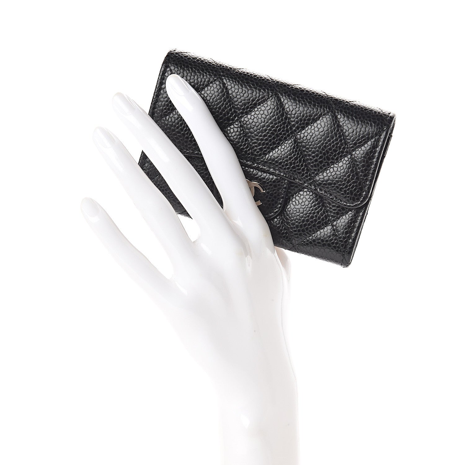 Chanel Caviar Quilted Flap Card Holder Black 2 of 9