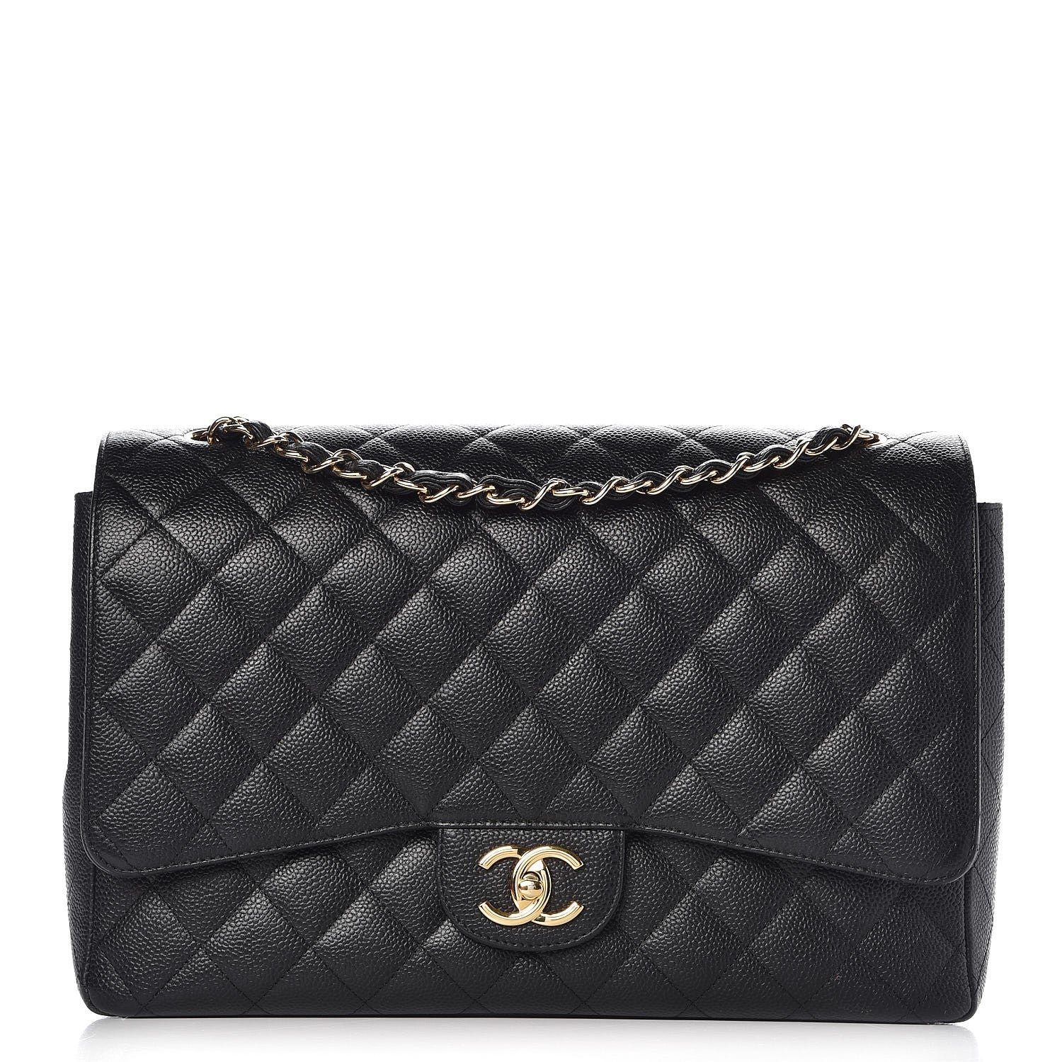 Chanel Caviar Quilted Maxi Double Flap Black 1 of 14