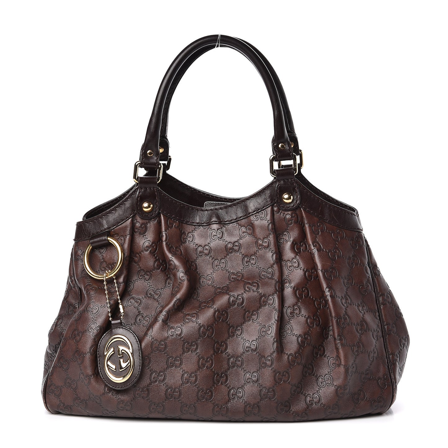 Guccissima Medium Sukey Tote Chocolate
