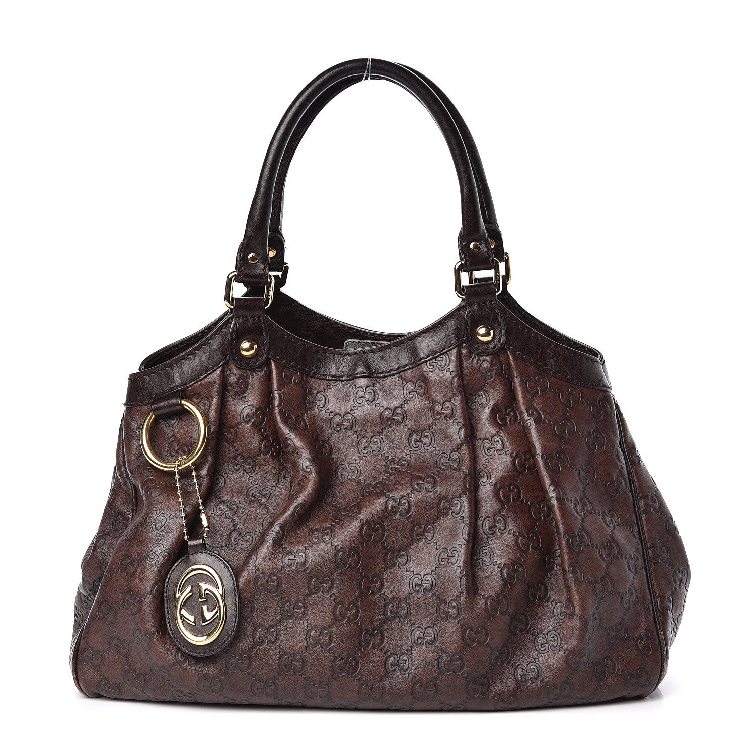 Gucci Guccissima Medium Sukey Tote Chocolate 1 of 12