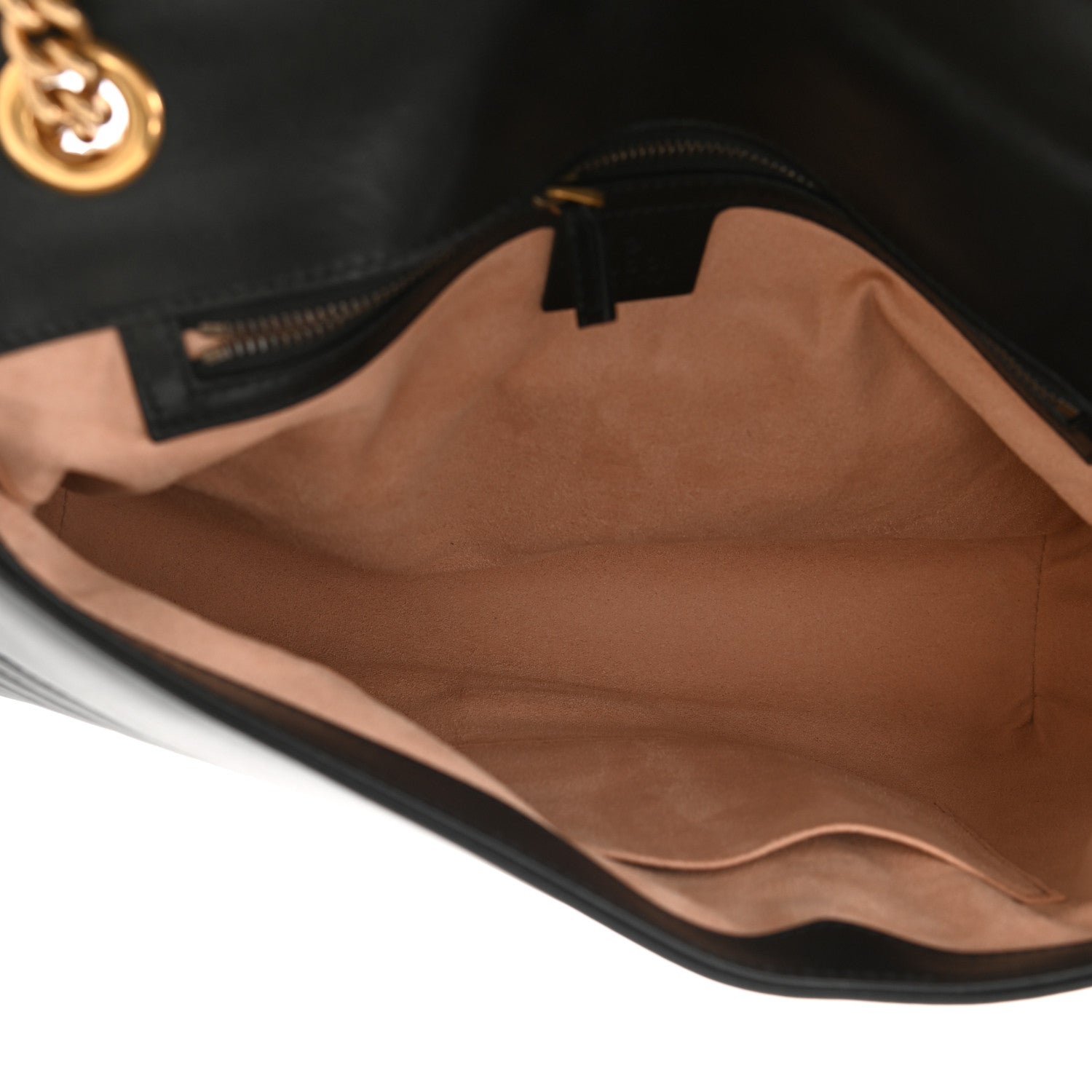 Gucci Calfskin Matelasse Medium GG Marmont Shoulder Bag Black 5 of 10