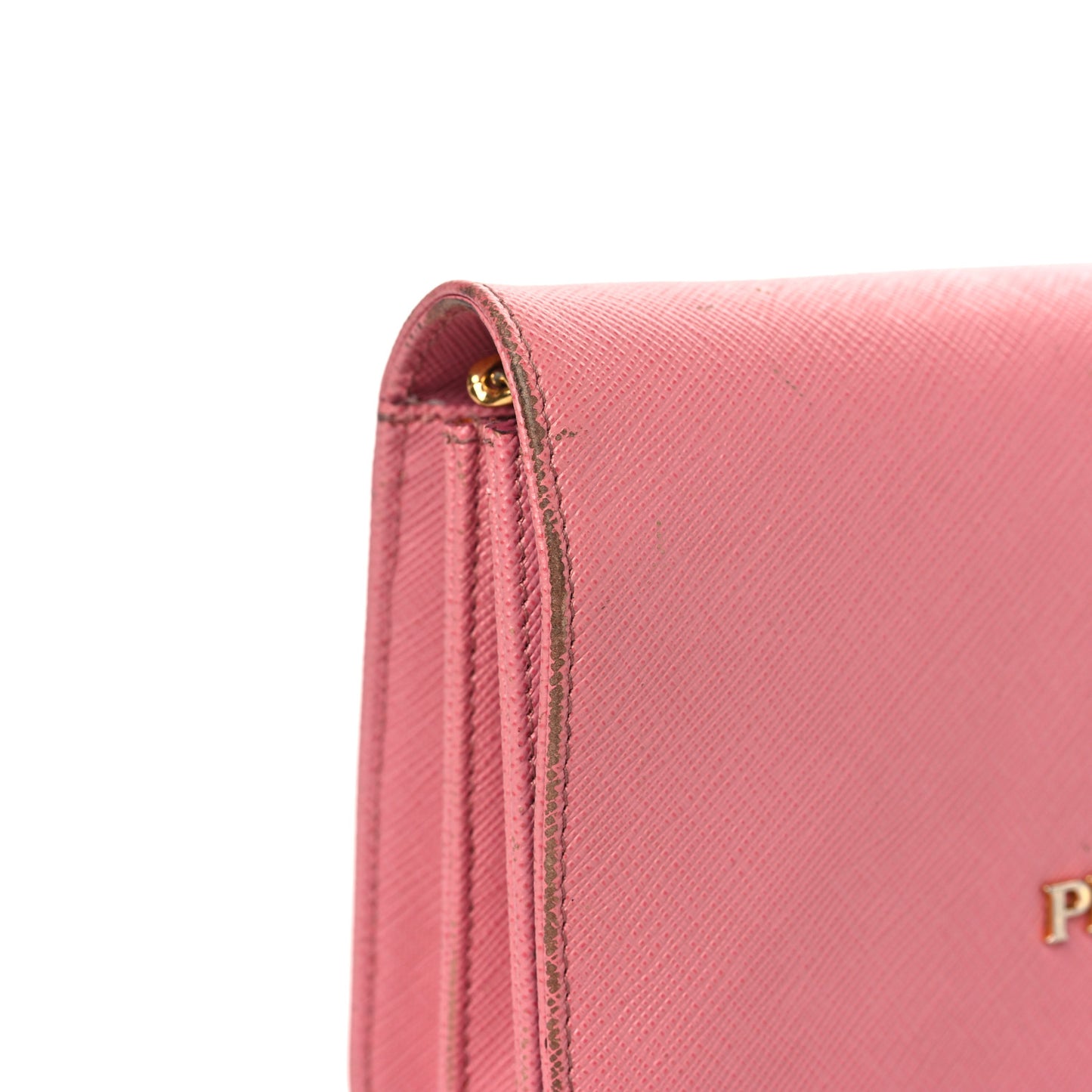 Saffiano Lux Chain Wallet Petalo