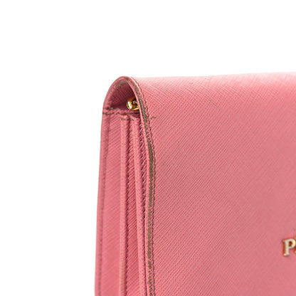 Prada Saffiano Lux Chain Wallet Petalo 10 of 14