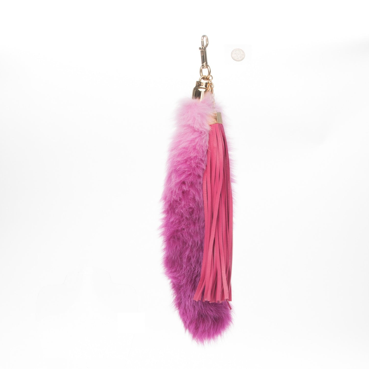 Fox Fur Foxy Bag Charm Rose