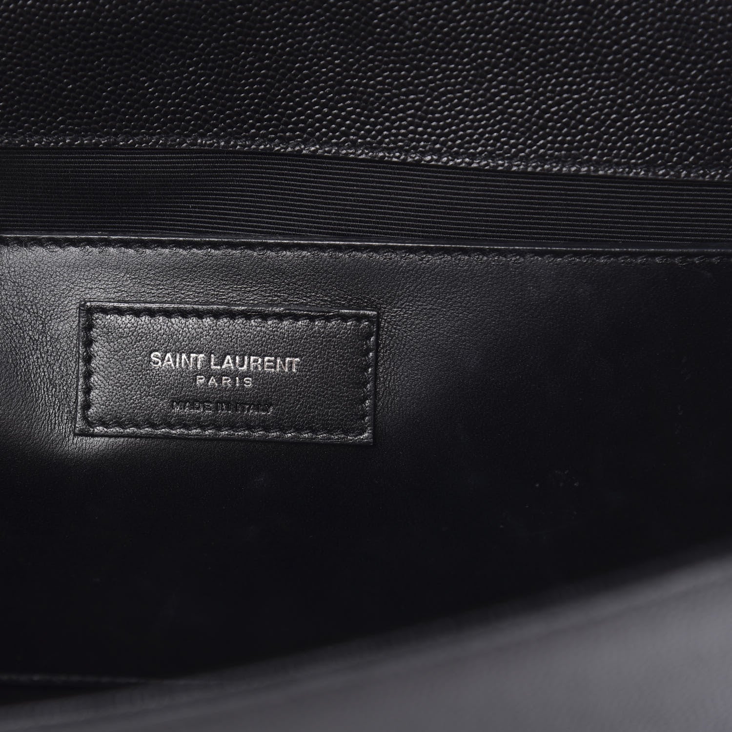 Saint Laurent Grain De Poudre Large Classic Monogram Kate Satchel Black 6 of 11
