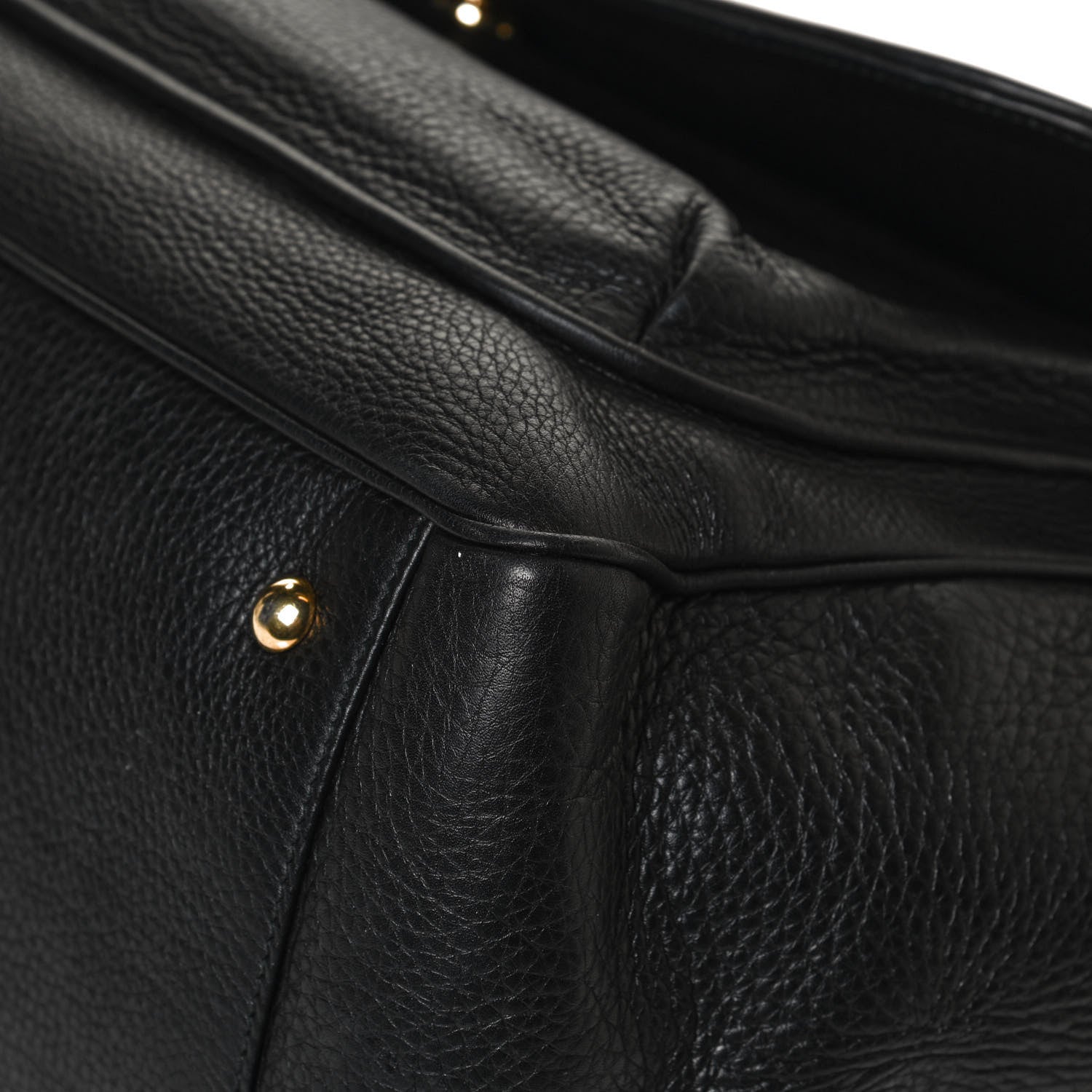 Gucci Pebbled Calfskin Medium 1973 Top Handle Satchel Black 11 of 14