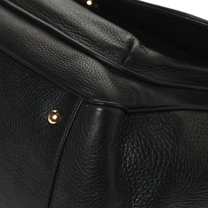 Gucci Pebbled Calfskin Medium 1973 Top Handle Satchel Black 11 of 14