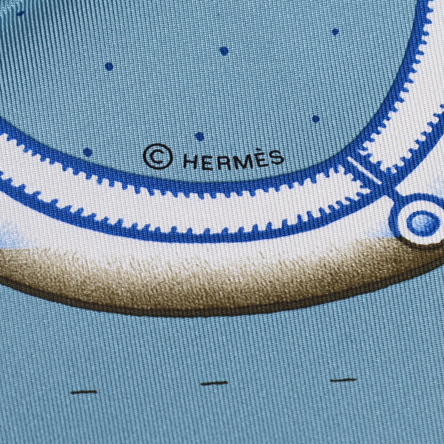 Hermes Silk Harnais De Timon Scarf 90 Bleu Glacier Bordeaux 4 of 5