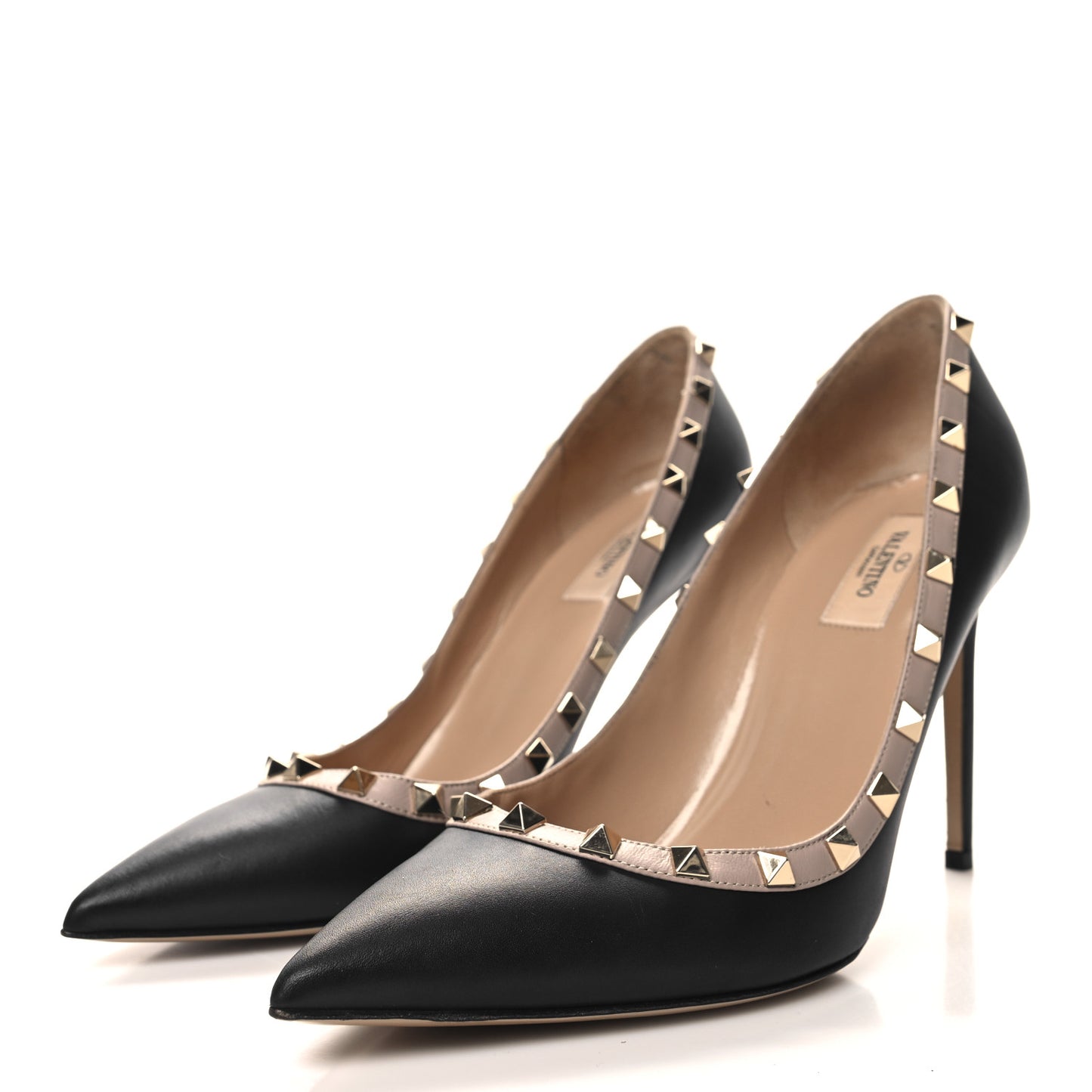 Nappa Rockstud 100mm Pumps 41 Black Poudre