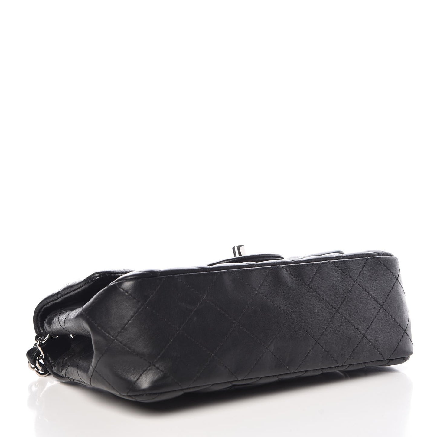 Lambskin Quilted Mini Rectangular Flap Black