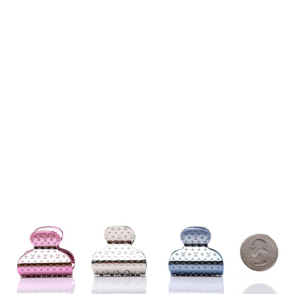 Louis Vuitton Monogram Hair Accessories Blue Pink Silver 2 of 4
