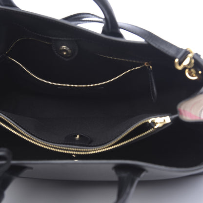 Burberry Grainy Calfskin House Check Large Banner Tote Black 6 of 12
