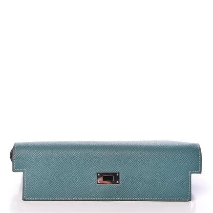 Hermes Epsom Kelly Longue Wallet Blue Jean 10 of 26