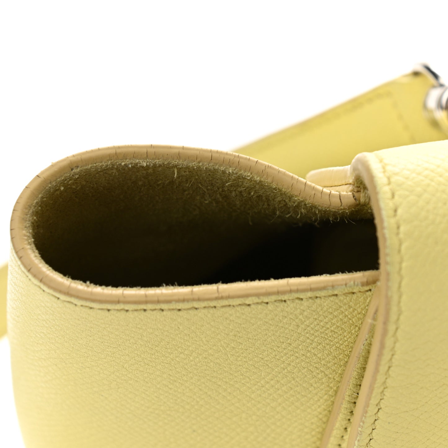 Grained Calfskin Micro Belt Bag Bergamote