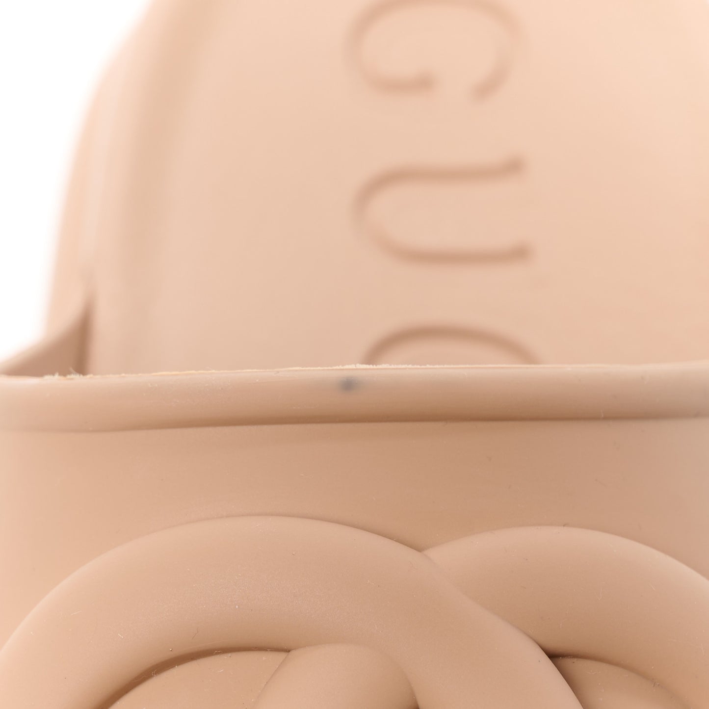 Soft Rubber Womens Interlocking G Platform 42mm Slide Sandals 40 Vintage Camel