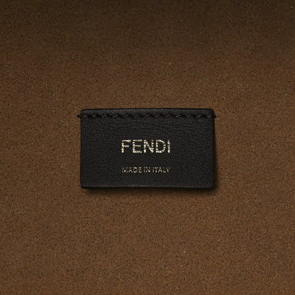 Fendi Vitello Catalan Mirror Plexiglass Logo Embossed Medium Fendi Sunshine Shopper Tote Argento 6 of 11