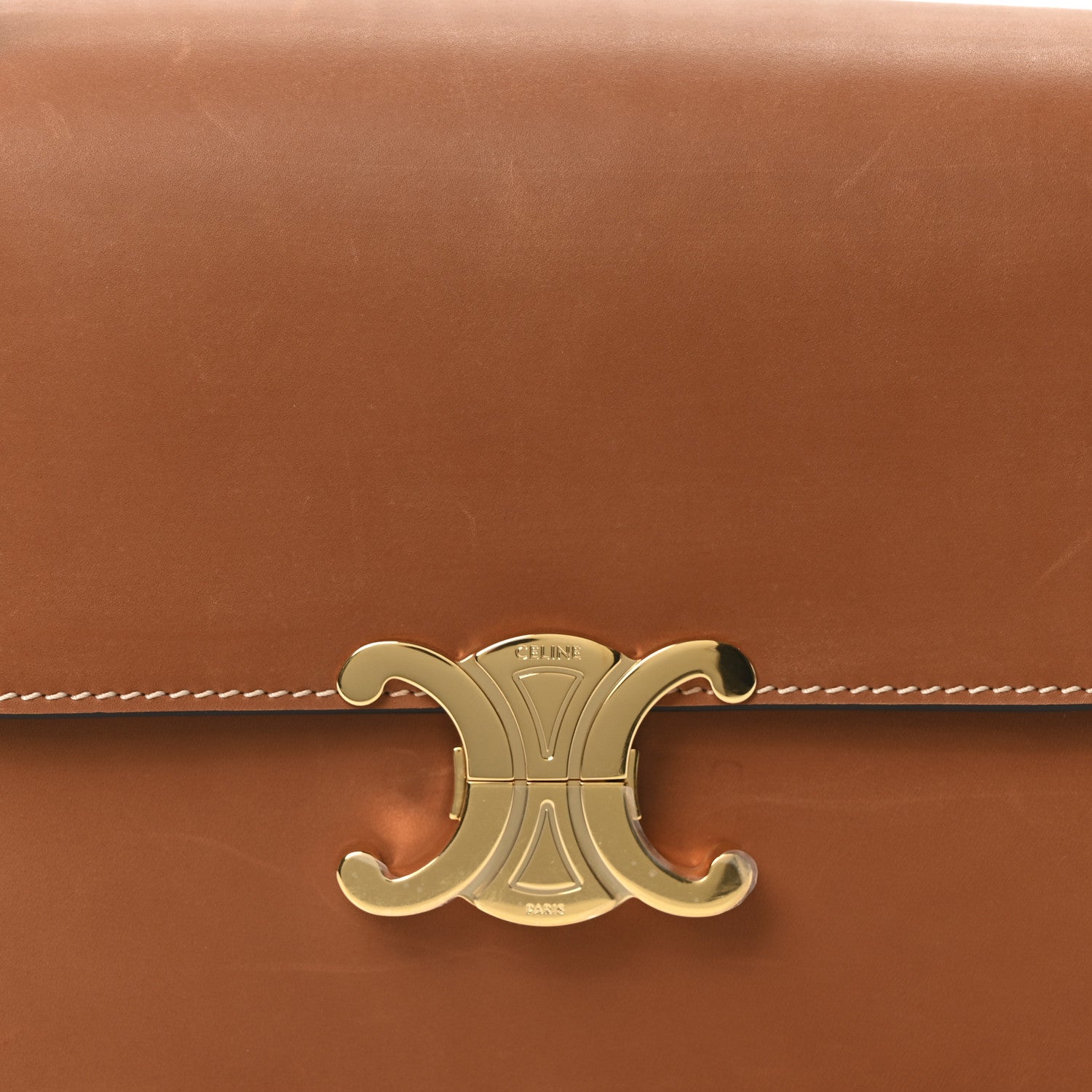 Celine Natural Calfskin Medium Triomphe Tan 8 of 10